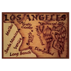 LOS ANGELES Leather Photo Album, Personalized Photo Album, Our Adventure Book, 3rd Leather Anniversary Gift, Natural