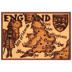 ENGLAND Leather Photo Album, Personalized Photo Album, Our Adventure Book, 3rd Leather Anniversary Gift, Natural