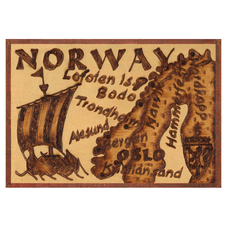 NORWAY Free Shipping Handmade Leather Travel Photo Album Natural