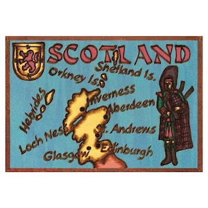 SCOTLAND Leather Photo Album, Personalized Photo Album, Our Adventure Book, 3rd Leather Anniversary Gift, Color