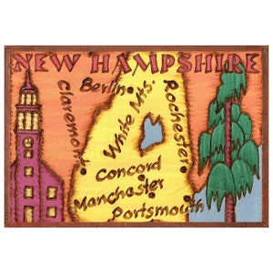 NEW HAMPSHIRE Leather Photo Album, Personalized Photo Album, Our Adventure Book, 3rd Leather Anniversary Gift, Color