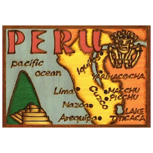 PERU álbum de fotos de cuero, álbum de fotos personalizado, nuestro libro de aventuras, 3rd regalo de aniversario de cuero, color