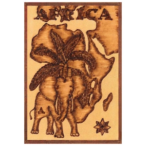 AFRICA Leather Photo Album, Personalized Photo Album, Our Adventure Book, 3rd Leather Anniversary Gift, Natural