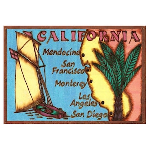 CALIFORNIA Leather Photo Album, Personalized Photo Album, Our Adventure Book, 3rd Leather Anniversary Gift, Color