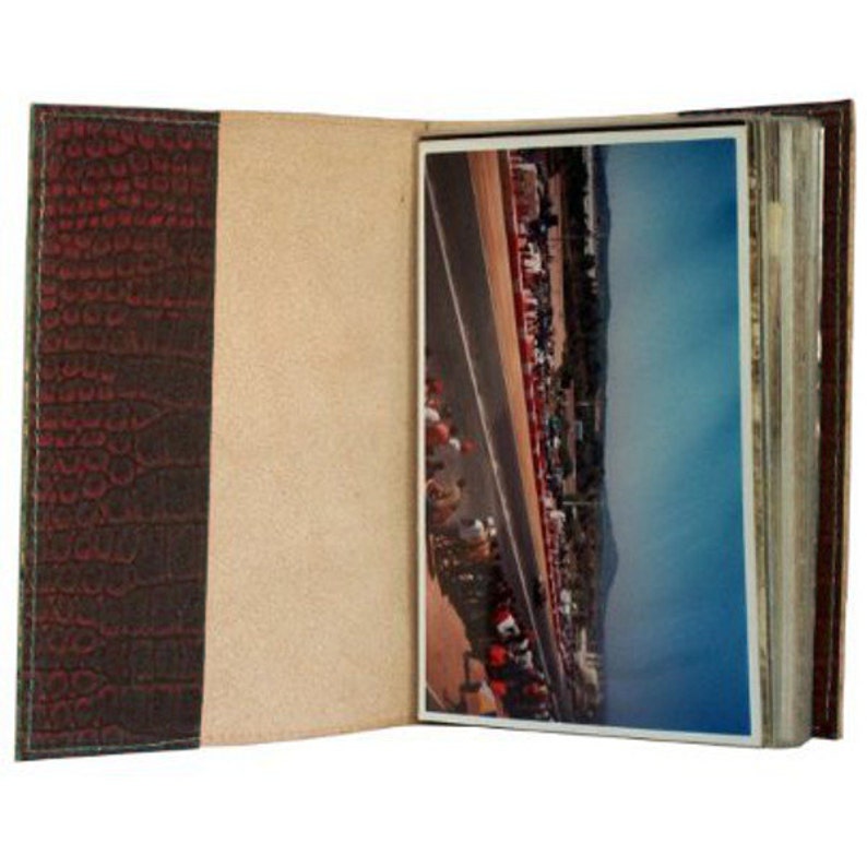 BELIZE Leather Photo Album, Personalized Photo Album, Our Adventure Book, 3rd Leather Anniversary Gift, Natural image 2