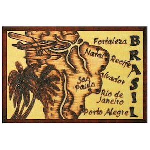 BRAZIL Leather Photo Album, Personalized Photo Album, Our Adventure Book, 3rd Leather Anniversary Gift, Natural