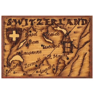SWITZERLAND Leather Photo Album, Personalized Photo Album, Our Adventure Book, 3rd Leather Anniversary Gift, Natural