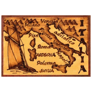 ITALY Leather Photo Album, Personalized Photo Album, Our Adventure Book, 3rd Leather Anniversary Gift, Natural
