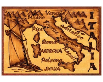 ITALY Leather Photo Album, Personalized Photo Album, Our Adventure Book, 3rd Leather Anniversary Gift, Natural