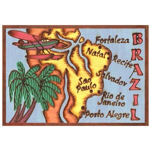BRAZIL Leather Photo Album, Personalized Photo Album, Our Adventure Book, 3rd Leather Anniversary Gift, Color