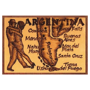 ARGENTINA Leather Photo Album, Personalized Photo Album, Our Adventure Book, 3rd Leather Anniversary Gift, Natural
