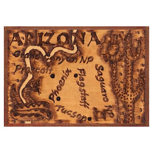 ARIZONA Leather Photo Album, Personalized Photo Album, Our Adventure Book, 3rd Leather Anniversary Gift, Natural