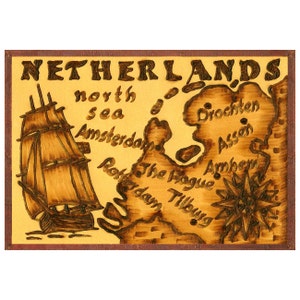 NETHERLANDS Leather Photo Album, Personalized Photo Album, Our Adventure Book, 3rd Leather Anniversary Gift, Natural