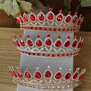 Red Tiara: Quinceañera, Wedding, Birthday, Coronas para Quinceañera, Every Occasion, Prom, Quinceanera