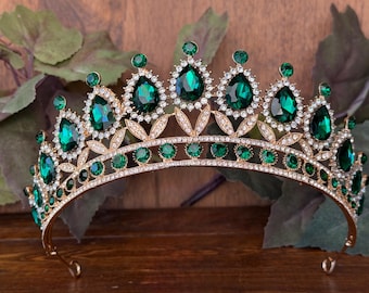 Emerald Green Tiaras: Quinceanera, Weddings, Birthdays, Coronas para Quinceañera, Prom, Every Occasion