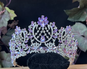 Lavender & Gold Tiara: Quince, Wedding, Birthday, Coronas para Quinceañera, Every Occasion, Prom, Quinceanera