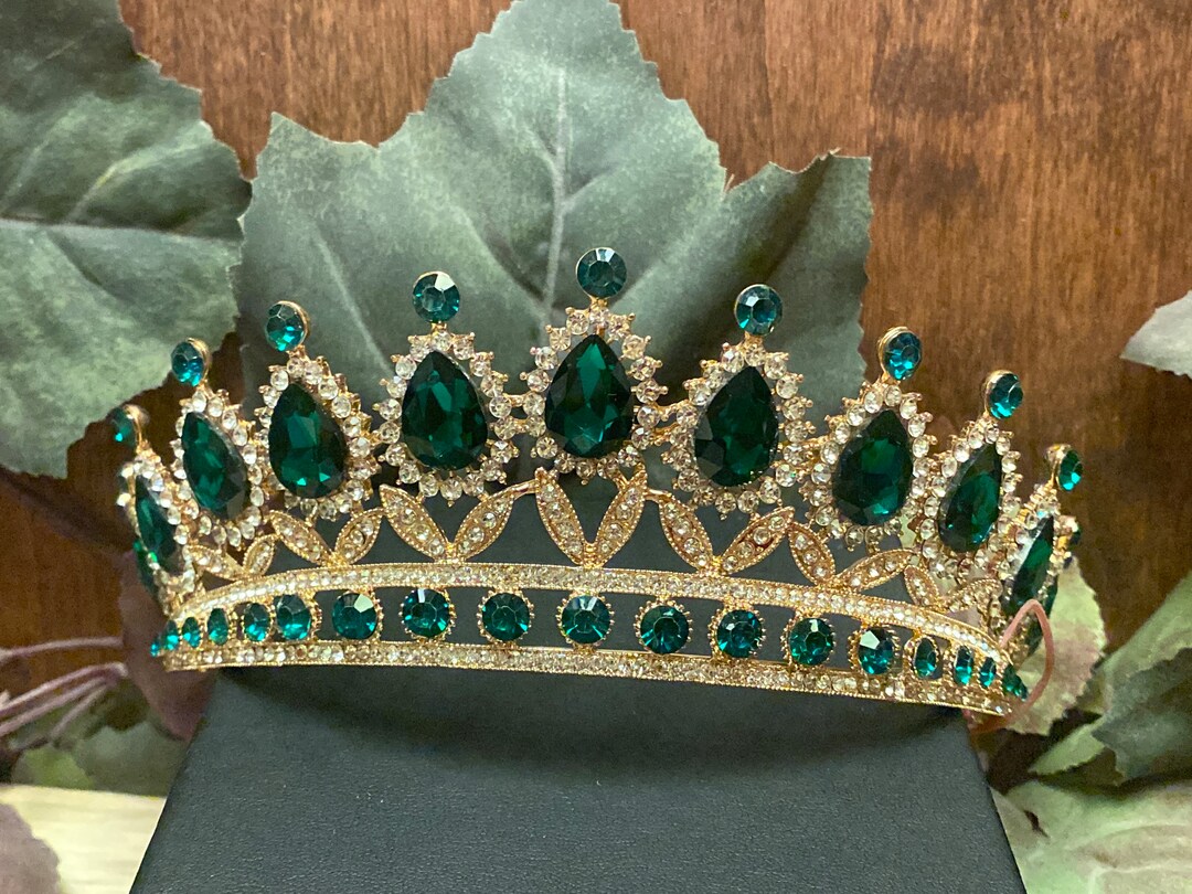 Green and Crystal Tiara Quinceanera Tiara Bridal Tiara Wedding Tiara Green Quinceanera Tiara