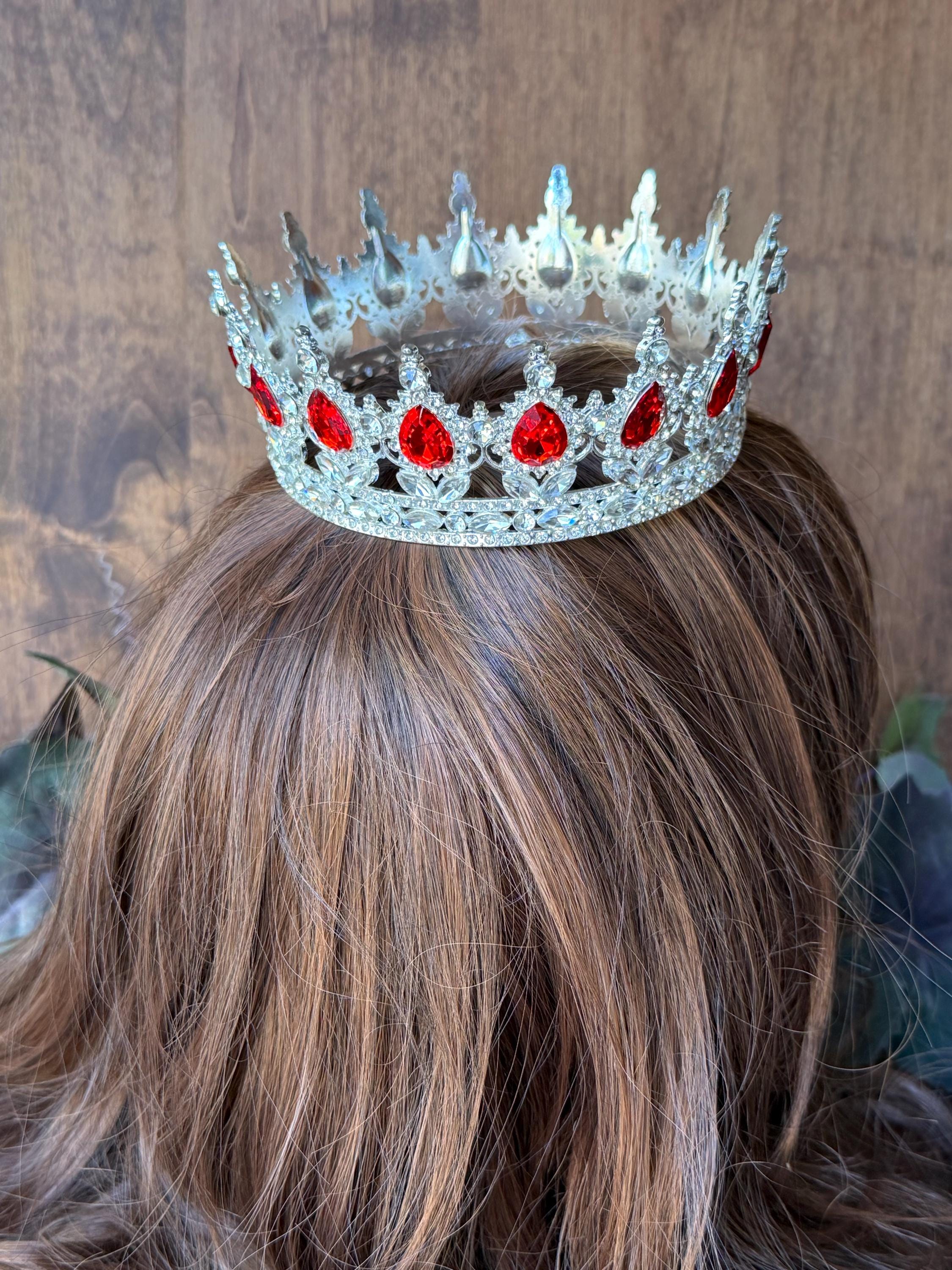 Crystal & Silver Crown: Renaissance, Weddings, Proms, Small 