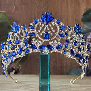 Blue Tiara Quinceañera Tiara Wedding Tiara Birthday Coronas para Quinceañera Elegant Tiaras and Crowns for Every Occasion Prom Tiaras