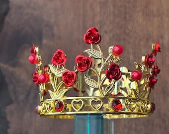 Small Red Crowns: Birthday Decor, Quinceañera Teddy Bears, Pets, Cake Toppers, Doll Crowns