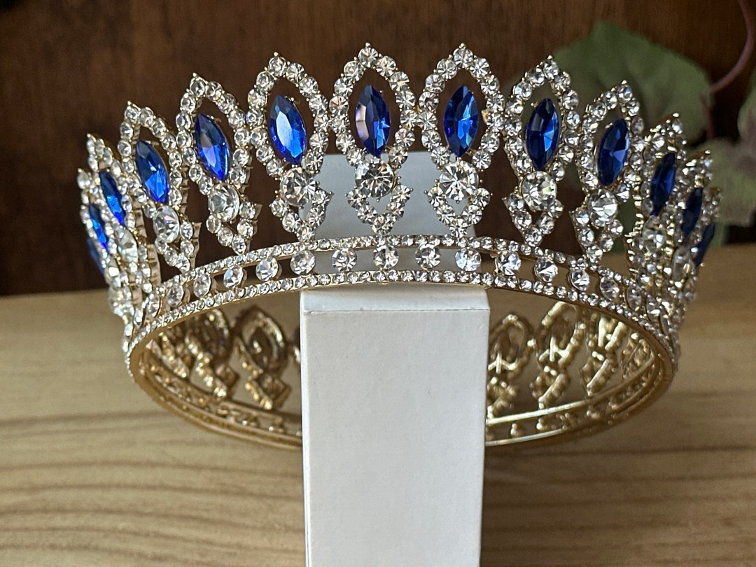 Lovelyshop Blauwe Edelstenen Tiara voor Little Kid Big Kid Prom