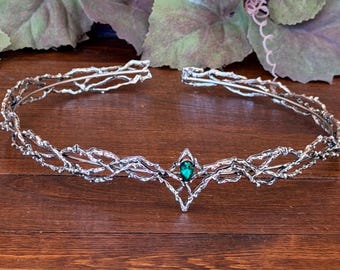 Antique Elven Circlet Crown Celtic Tiara Fantasy Headpiece Renaissance Fairy LARP Woodland Crown