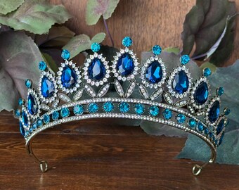 Blue Sapphire Tiara: Quinceanera, Wedding, Birthday, Coronas  display picture 1