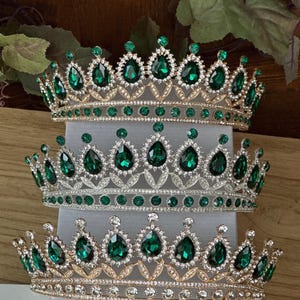 Emerald Green Tiara Quinceañera Tiara Wedding Tiara Birthday Coronas para Quinceañera Elegant Tiaras and Crowns for Every Occasion