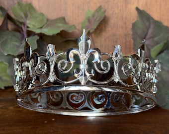 Boy King Crown, Royal Prince Headpiece, Medieval Birthday Costume, Fantasy Renaissance Cosplay