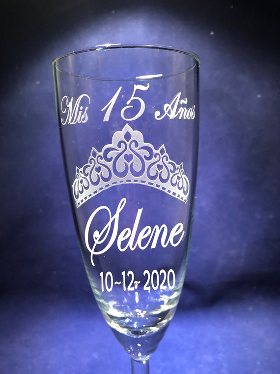 Quinceanera Champagne Flute Quinceanera Glasses Champagne Etsy