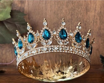 Teardrop Updos Crown for 3rd Birthday Girl & Women’s Renaissance, Cake Topper, Ball Gala