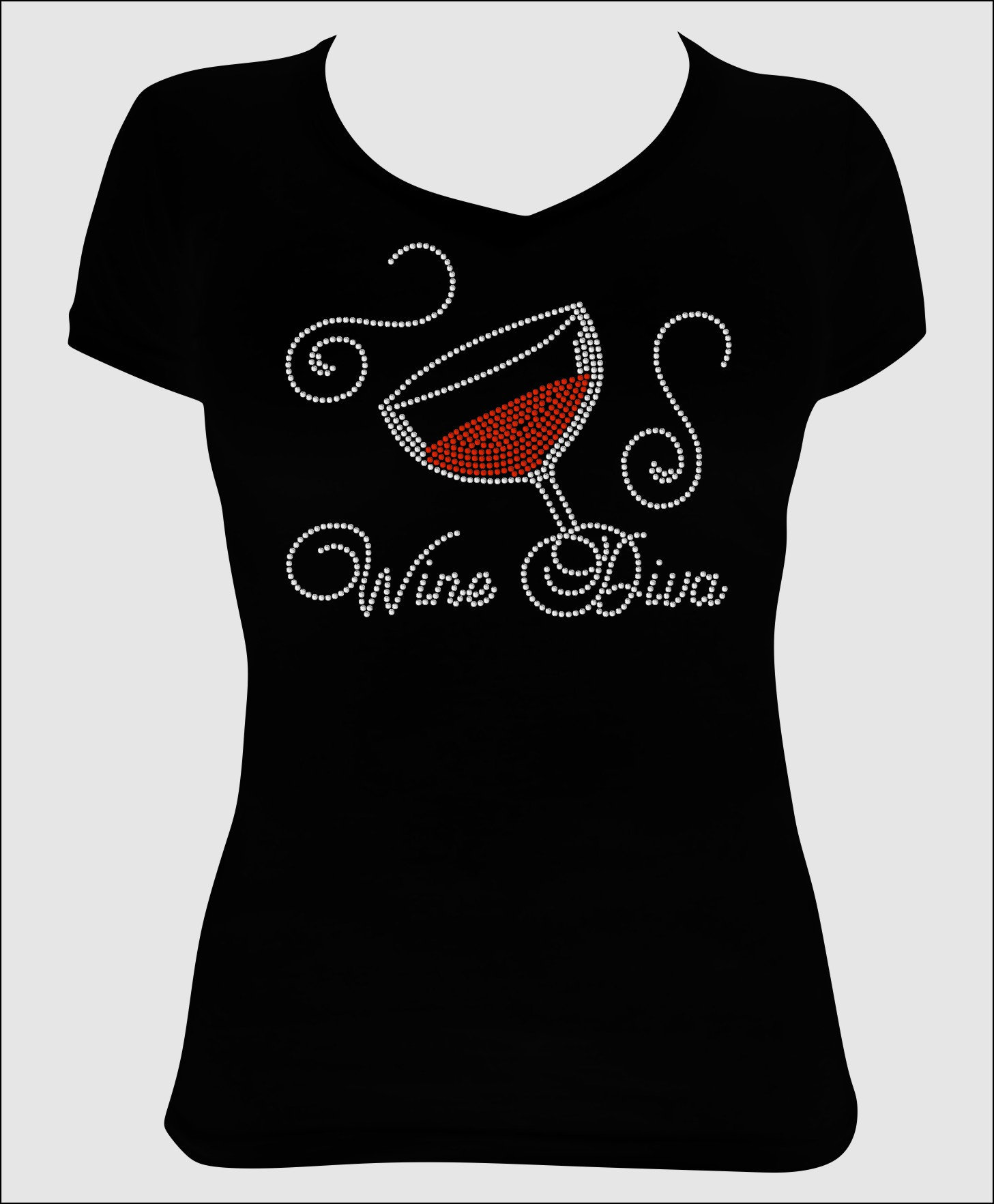 bling wine shirts