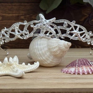 Starfish Silver Tiara Birthday Ocean Shells Tiara Elegant Tiaras and Crowns for Every Occasion Prom Tiaras