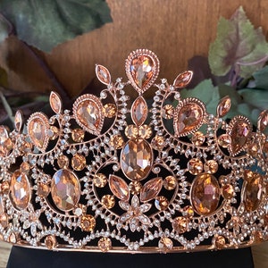 Rose Gold Tiara Quinceañera Tiara Wedding Tiara Birthday Coronas para Quinceañera Elegant Tiaras and Crowns for Every Occasion Prom Tiaras