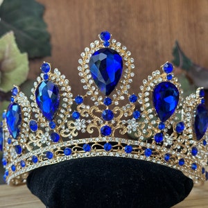 Blue Tiara Quinceañera Tiara Wedding Tiara Birthday Coronas para Quinceañera Elegant Tiaras for Every Occasion