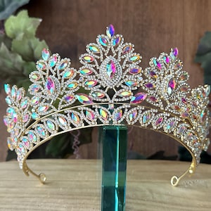 AB Tiara Quinceañera Tiara Wedding Tiara Birthday Coronas para Quinceañera Elegant Tiaras for Every Occasion Prom Tiaras