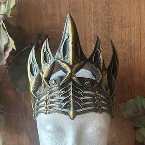 Goldish Crown Renaissance Crowns Gothic Crown Retro Crown Unisex Cosplay Crowns Renaissance Accessory Snow White Crown