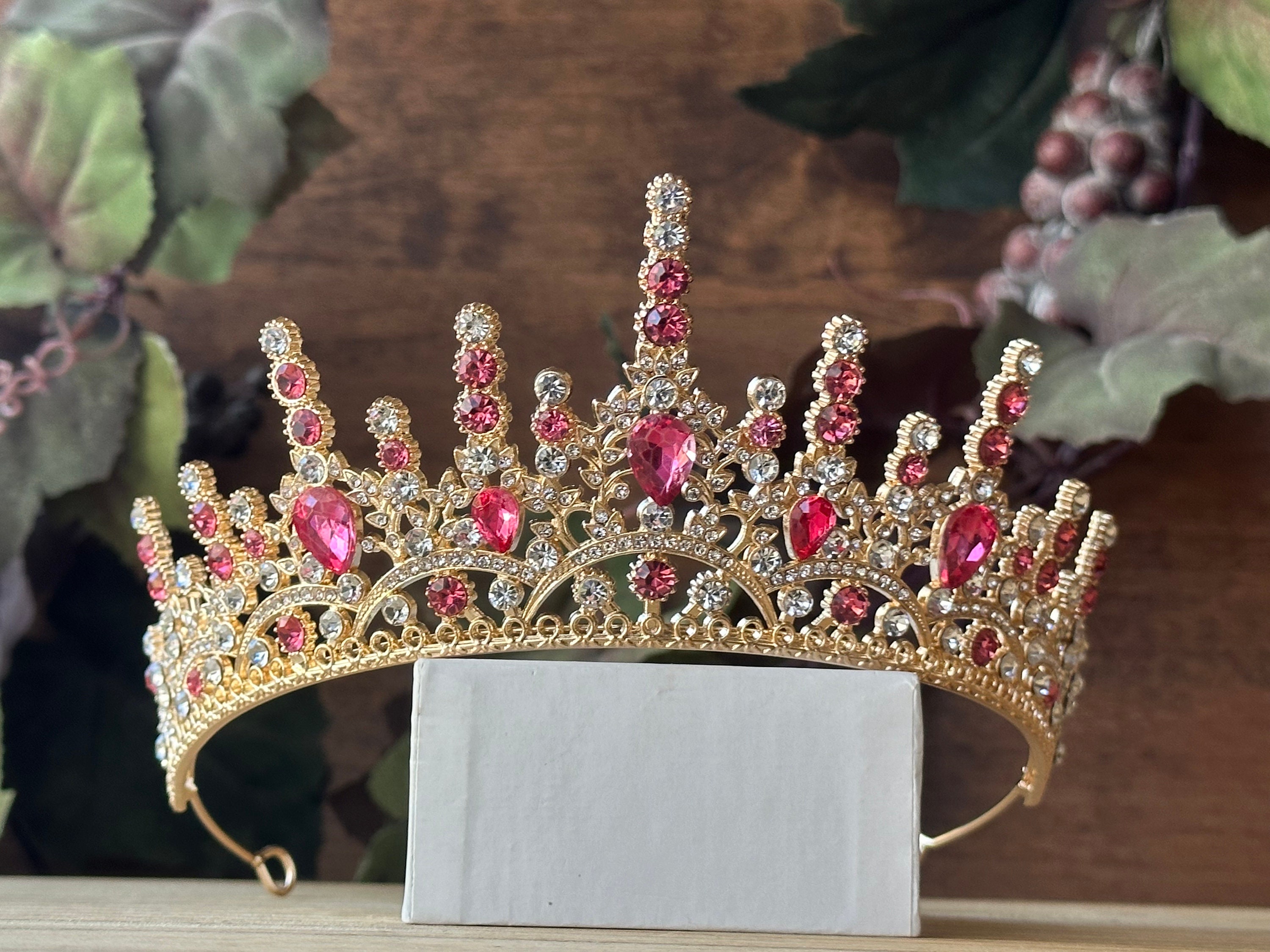 Fuchsia on Gold Tiara: Birthday, Renaissance, Anniversary  display picture 1