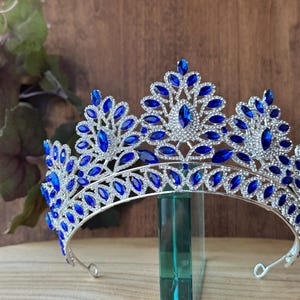 Blue and Silver Tiara Quinceañera Tiara Wedding Tiara Birthday Coronas para Quinceañera Elegant Tiaras for Every Occasion