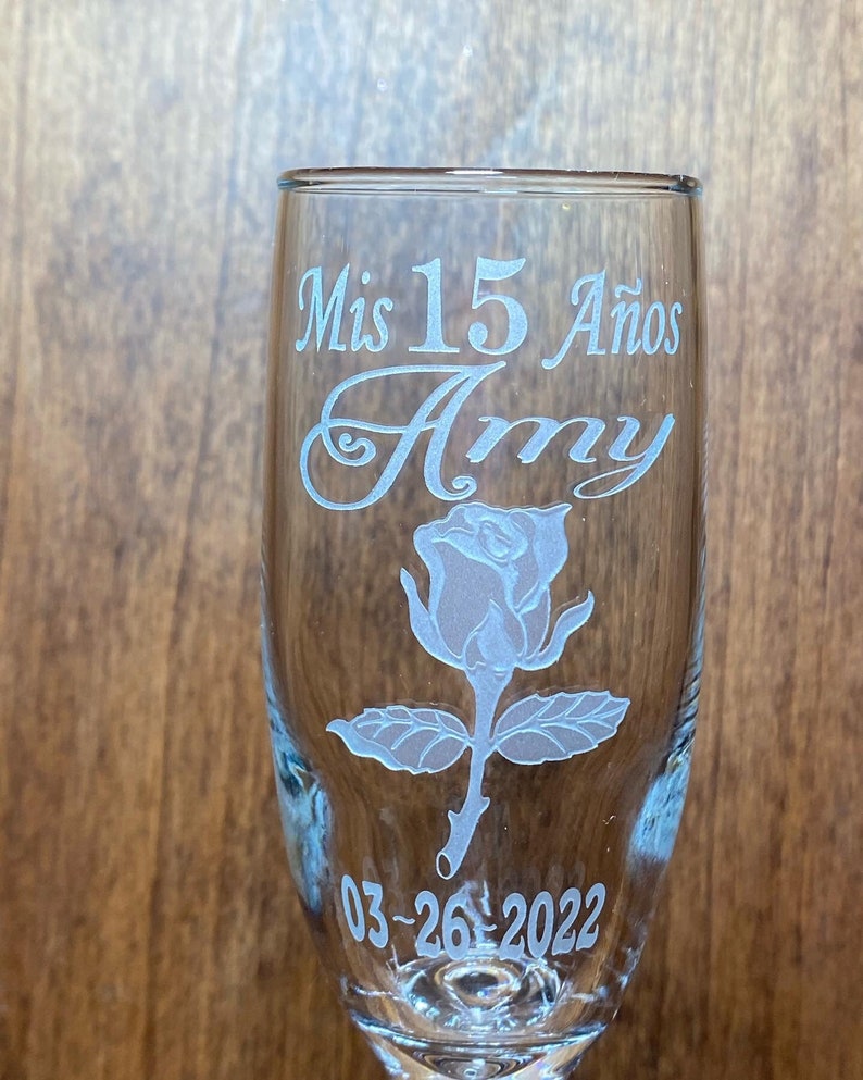 Quinceanera Champagne Flute Quinceanera Glasses Champagne Etsy
