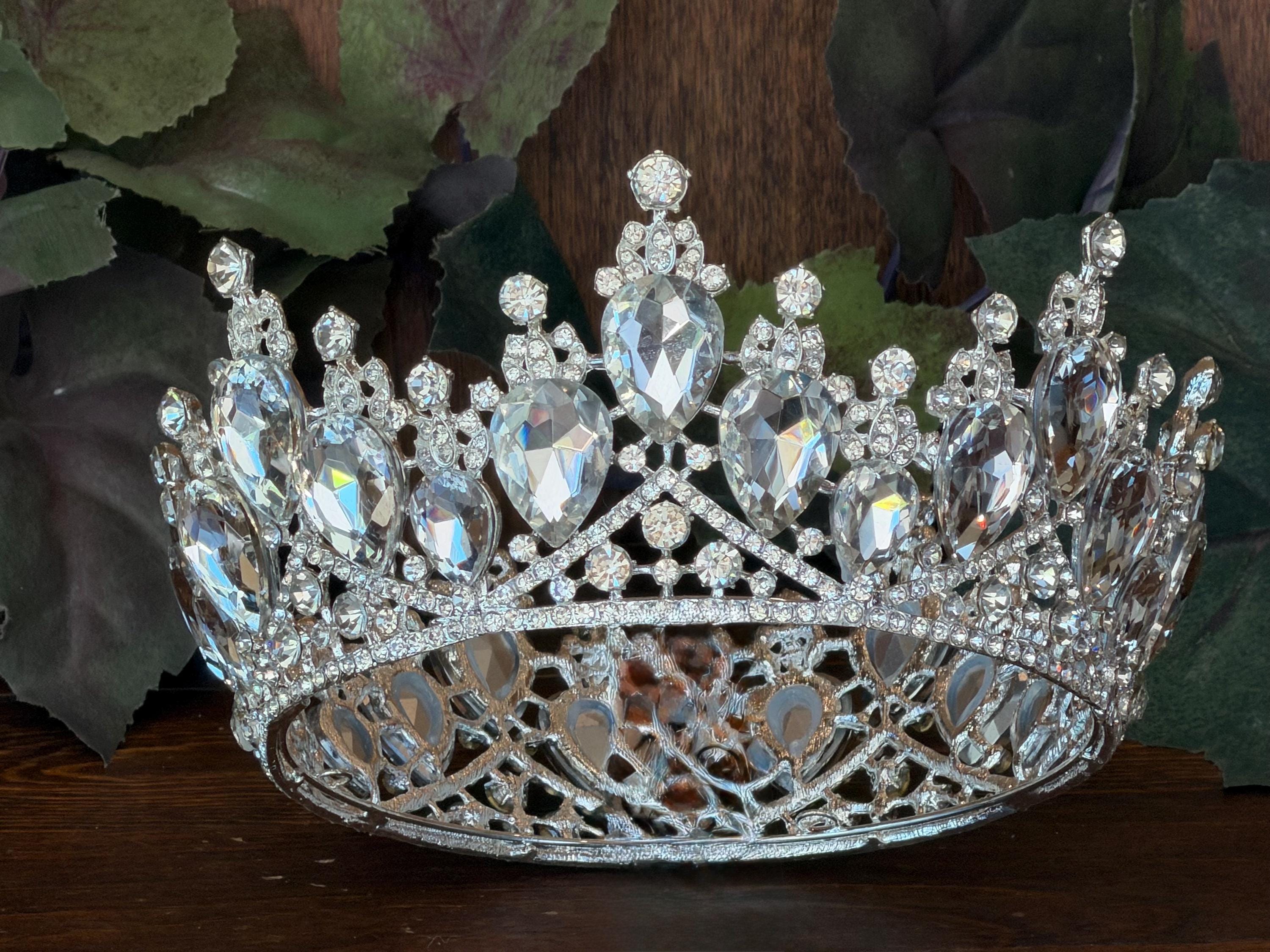 MC467 Quinceañera Silver Crown Tall Silver Quinceañera Crown – Flower main image 2