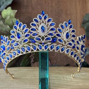 Blue Tiara Quinceañera Tiara Wedding Tiara Birthday Coronas para Quinceañera Elegant Tiaras for Every Occasion
