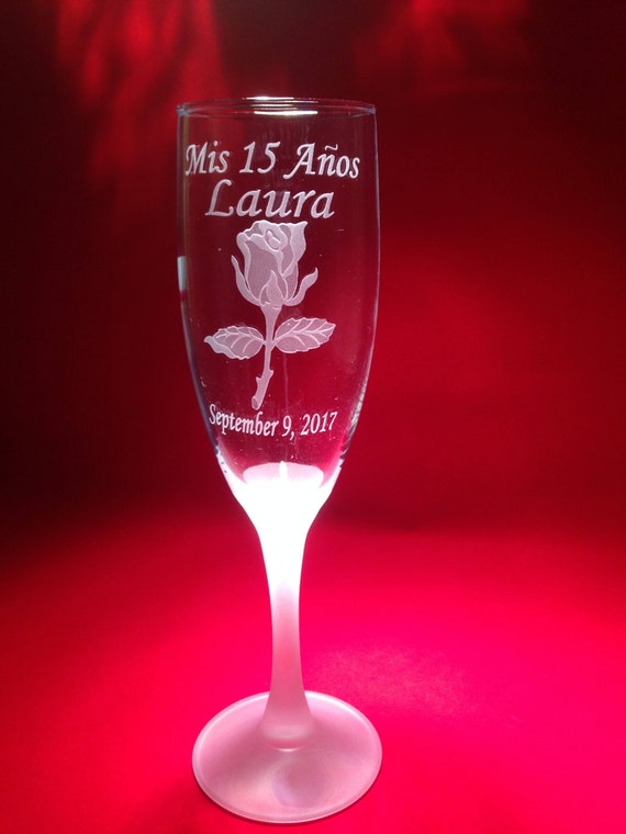Quinceanera Champagne Flute Quinceanera Glasses Champagne Etsy
