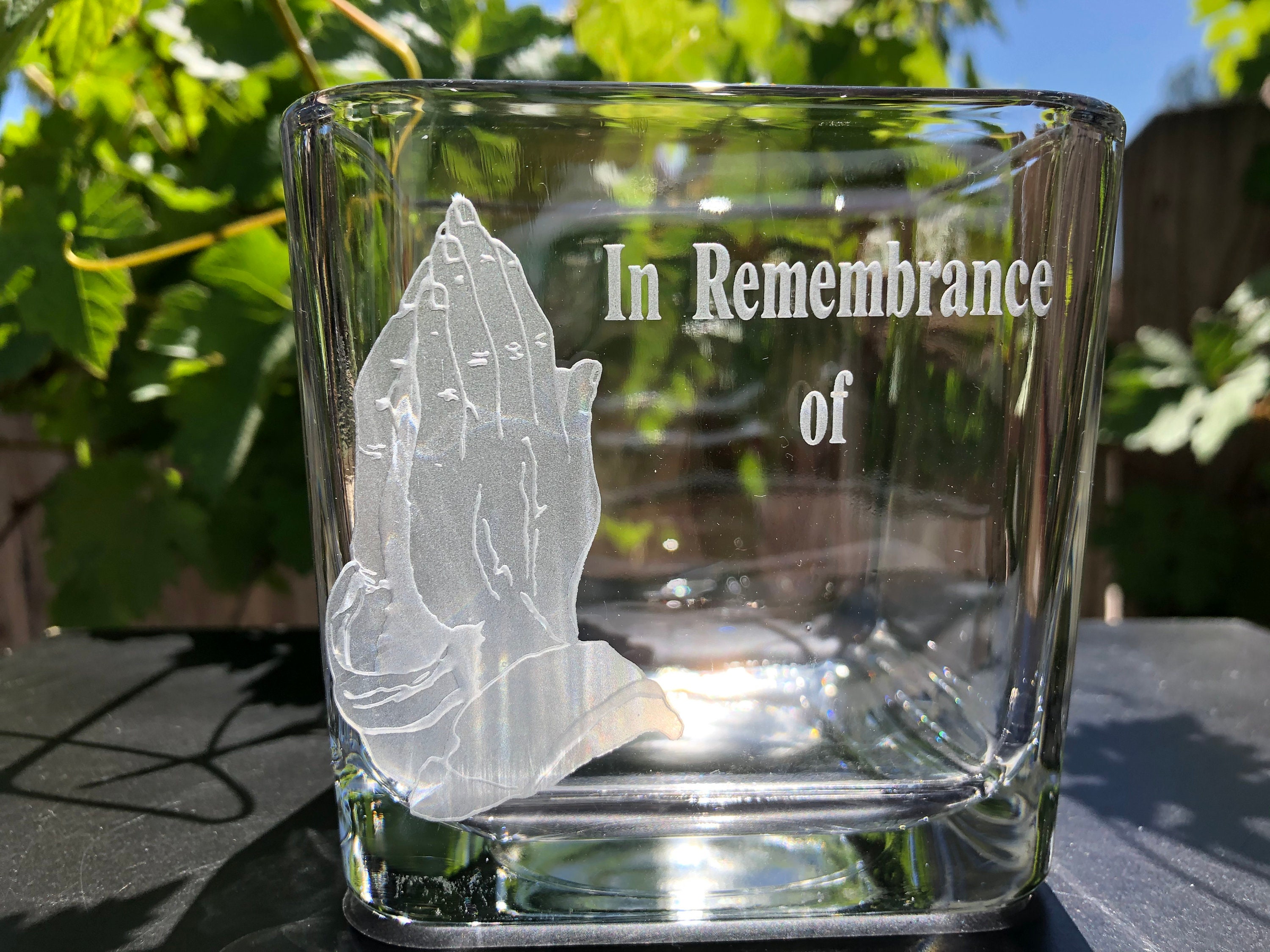 Candle Holder Memorial Candle Holder Personalized Memorial Etsy