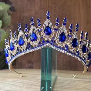 Blue Tiara Quinceañera Tiara Wedding Tiara Birthday Coronas para Quinceañera Elegant Tiaras and Crowns for Every Occasion Prom Tiaras
