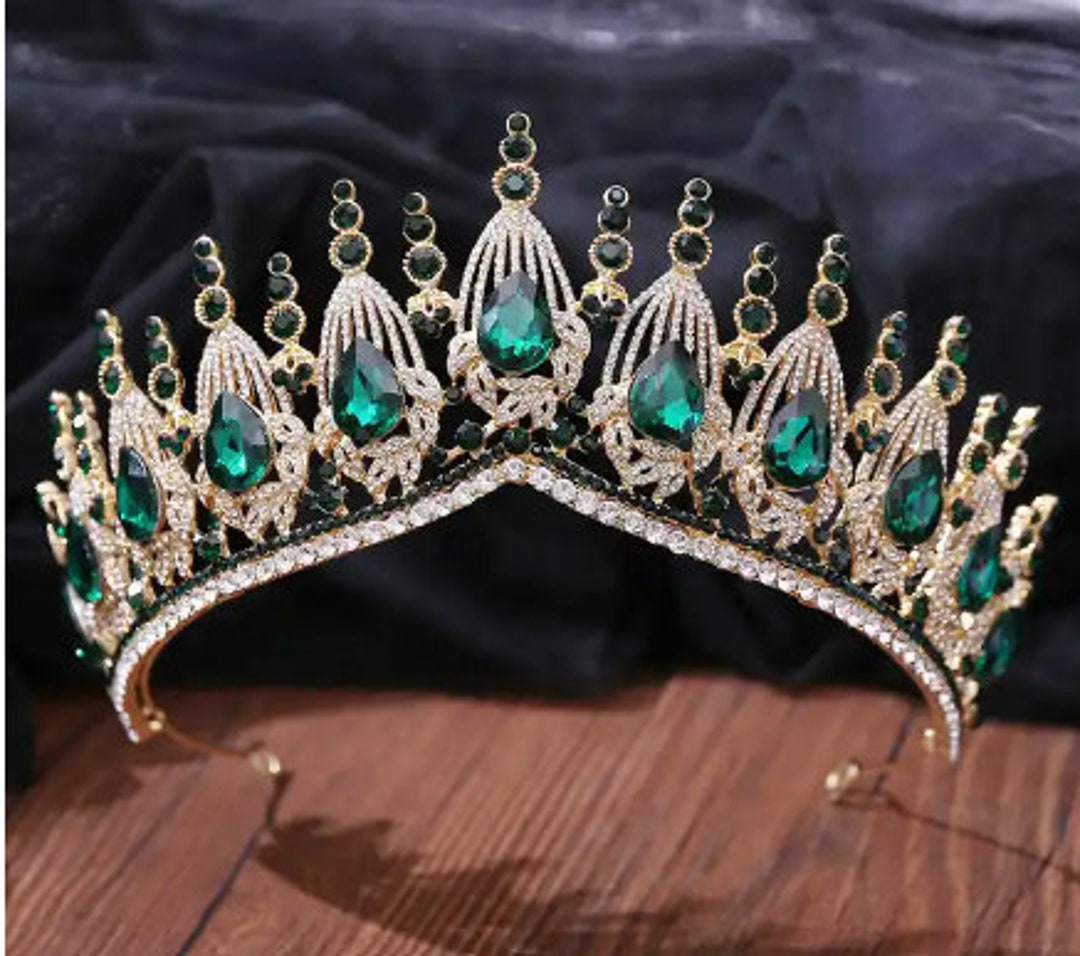 Green Tiara Quinceanera Tiara Bridal Tiara Wedding Tiara Etsy