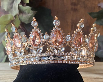 Rose Gold Crown Birthday Crowns Wedding Crown Rose Gold Custom Party Crowns Queen Crown