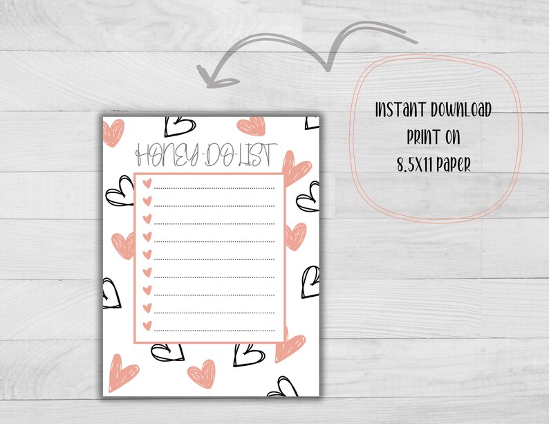 Printable Honey-do List - Etsy