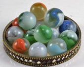 Vitro Agate Marbles - 16 Conquerors - Patch Marbles -Colorful Game Marbles - Collectors - Crafts - Jewelry Making