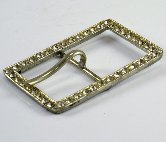 Rhinestone Belt Buckle 1950s Fashion Buckle Silver Tone - Etsy UK Vintage 1950s’ clear rhinestone buckle